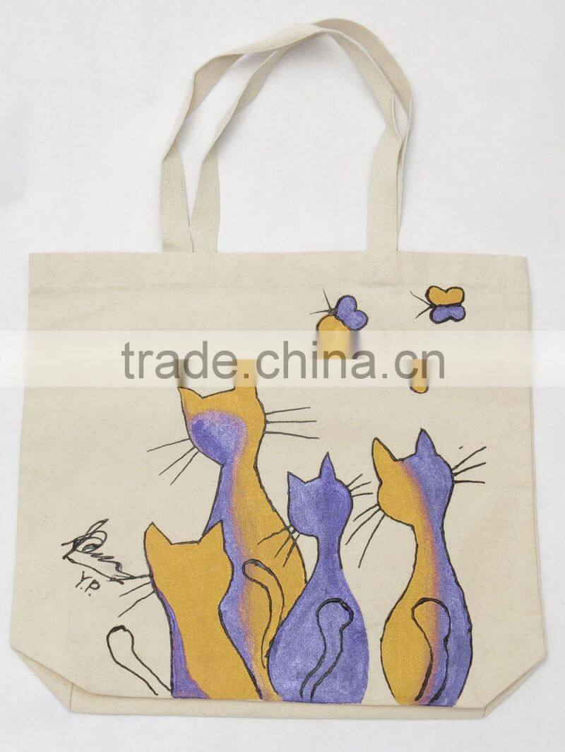 Canvas Handbag Funny Bags Lovely Shoulder Cotton Shopping Tote Purse