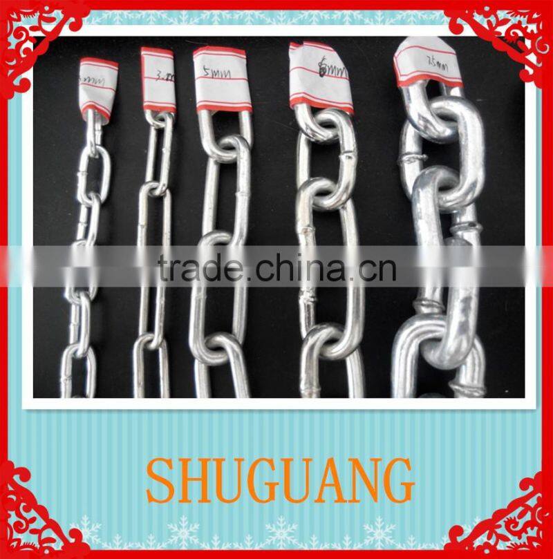 GAVANIZED OR SELF COLOR HIGH QUALITY TRANSPORT CHAIN NACM1990(G70) SHUGUANG MADE IN CHINA