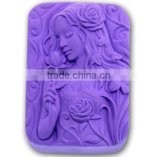 3D beautiful lady handmade silicone soap molds