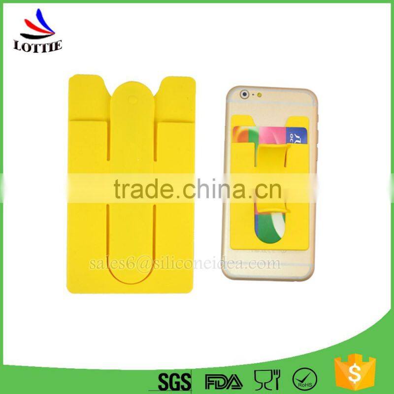 China Manufacturers Smart wallet Silicone cell phone credit card holder