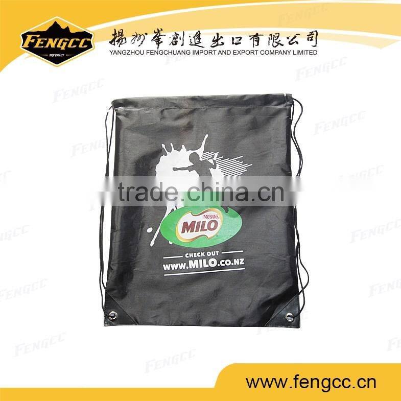 2016 Best sell cheap promotion sports polyester drawstring bag