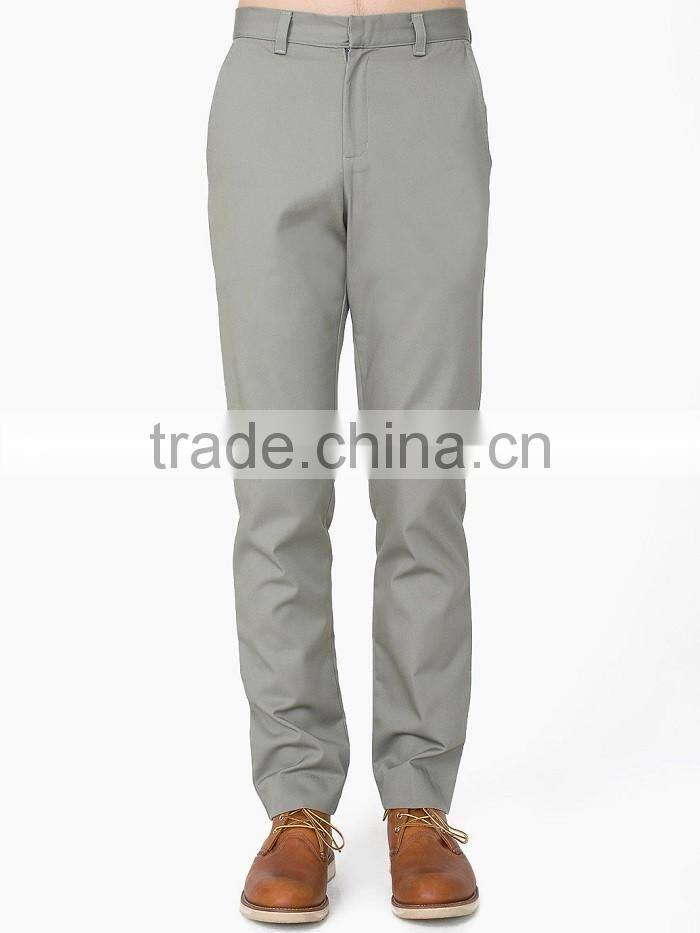 Wholesale Slim fit mens long trousers leggings custom cotton twill chino pants