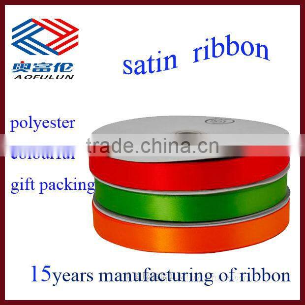 25mm printed bowknot satin ribbon Mother's Day