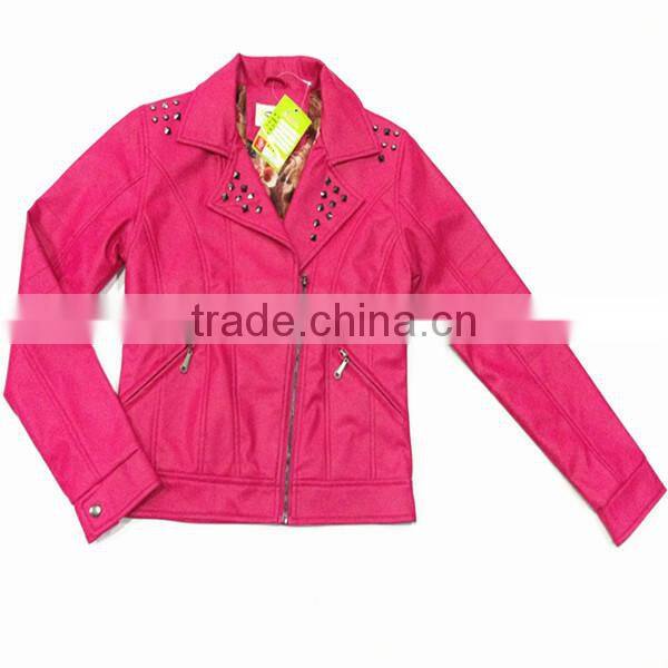 2015 Fashion Ladies Young Girls Leather Jacket