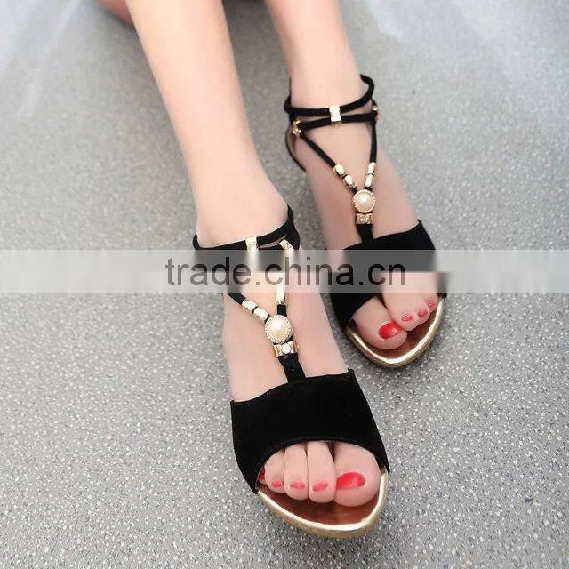 HFR-YS25 2015 summer new foreign trade beaded thong sandals