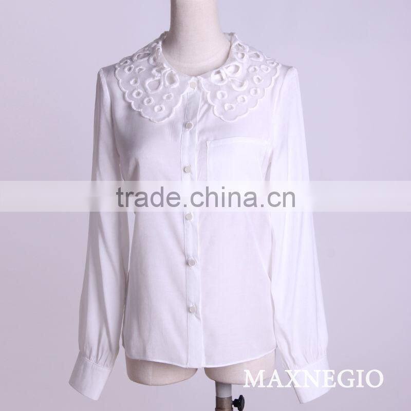 spring women's career wear elegant blouse design