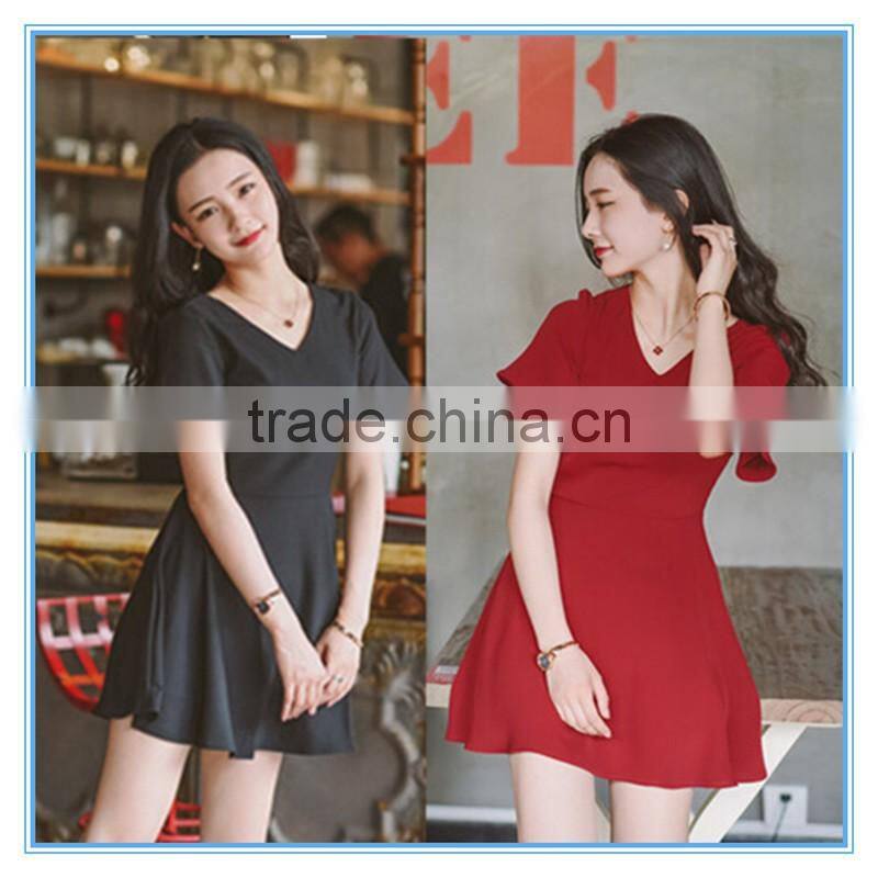 Korean Short Umbrella Dresses New Fashion Ladies New Model Dress