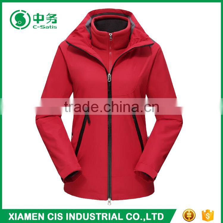 Popular Design Winter Windproof Waterproof Red Ski Jacket for Women