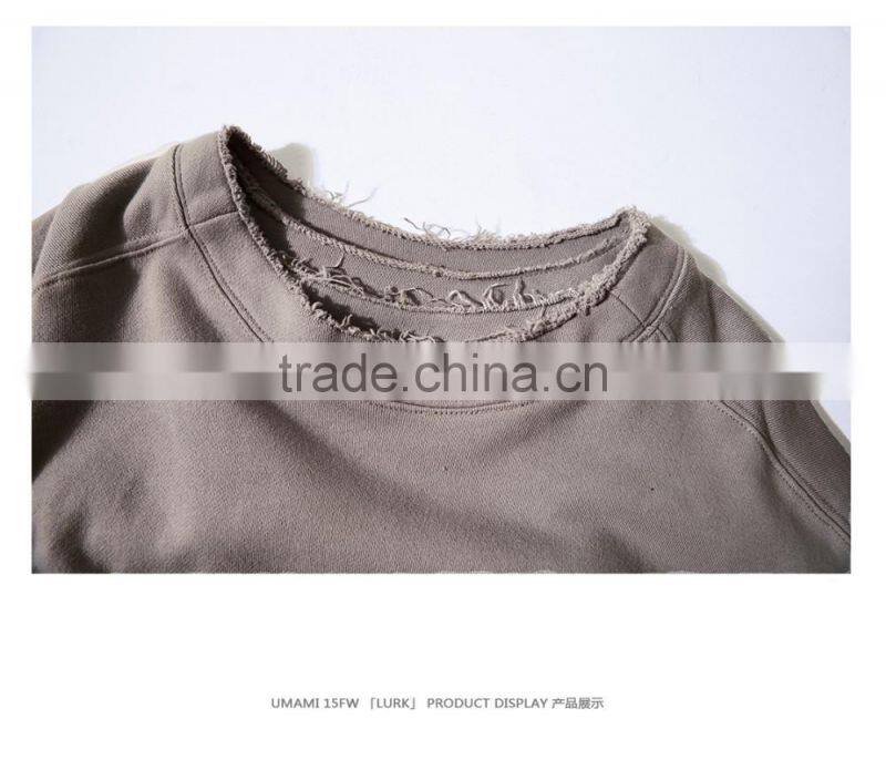 Fashion crop sweatshirt hoodies without hood