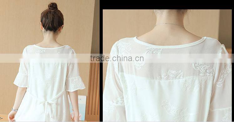 F20014M factory price maternity clothing short sleeve lace maternity dress