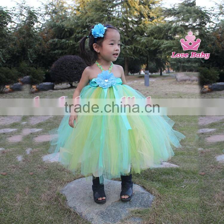 Pure White Tulle Girl Crochet Tutu Dress Beautiful Puffy Baby Dance Dress