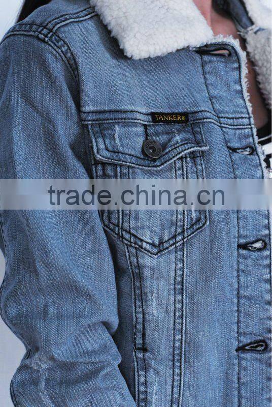 High quality fashion impeccable fit women denim jackets