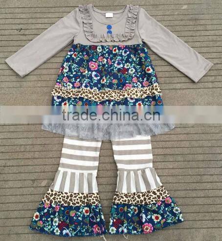 2016 giggle moon remake outfits wholesale children's boutique clothi cotton dress and pant ruffle outfits