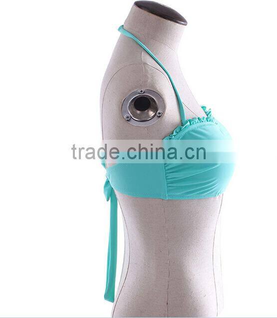 Hot sale summer chevron swim Ruffle Bandeau Top