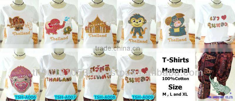 Cotton Embroidered T-Shirts for men's & women's O-Neck