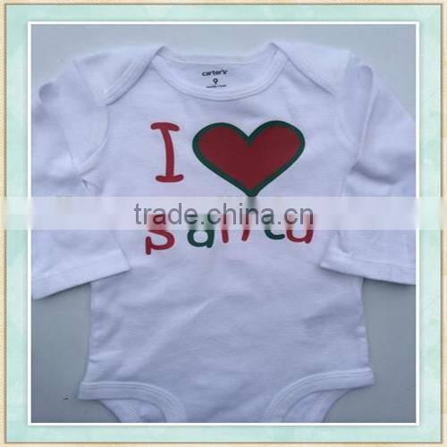 2017 christmas baby blank embroidery design knitted romper breathable boutique kids clothes