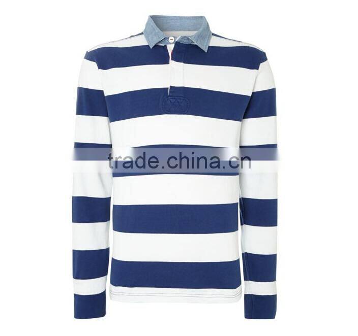 new design men striped Regular fit polo shirt