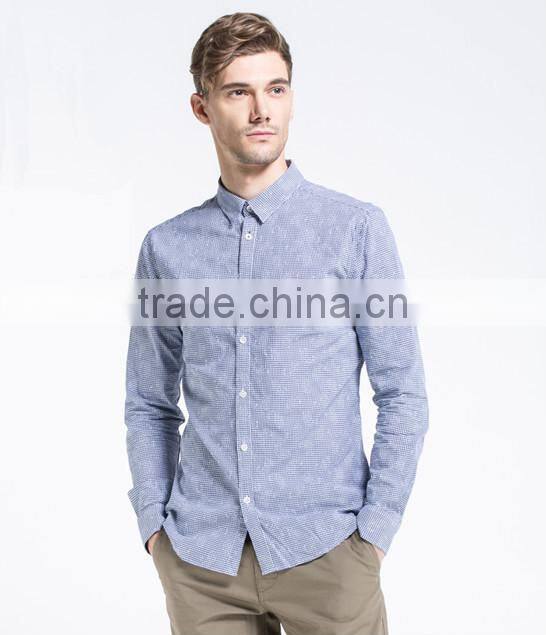 Latest style cotton long sleeve plaids youth young men shirts