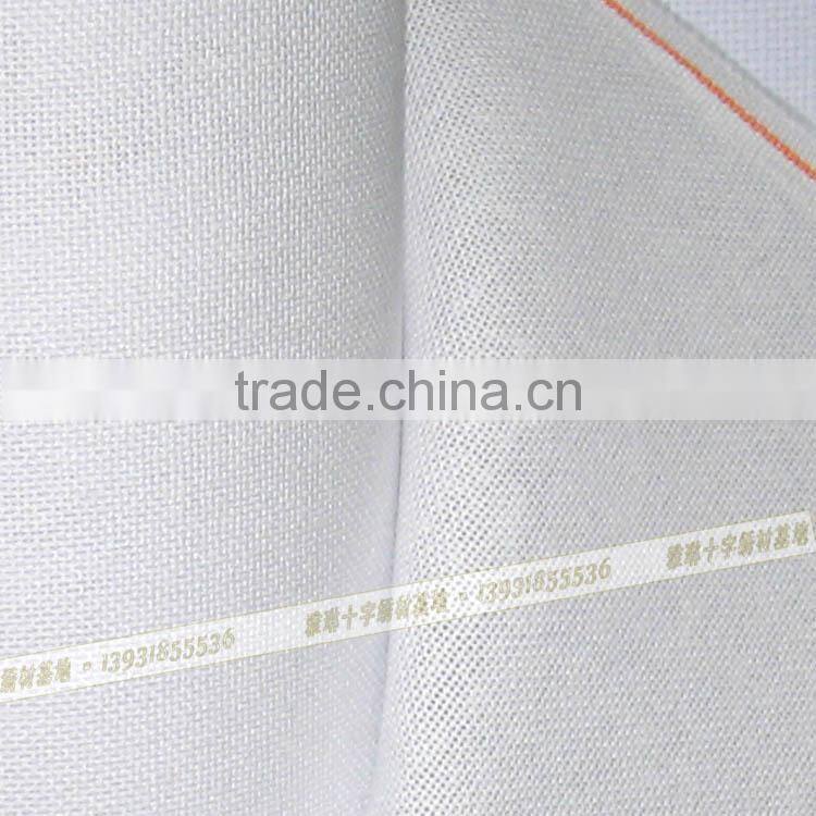 Wholesale hand craft yarn fabric China 100% cotton fabric 16 CT 18CT 28CTclear hole white color cloth cross stitch cottonfabric