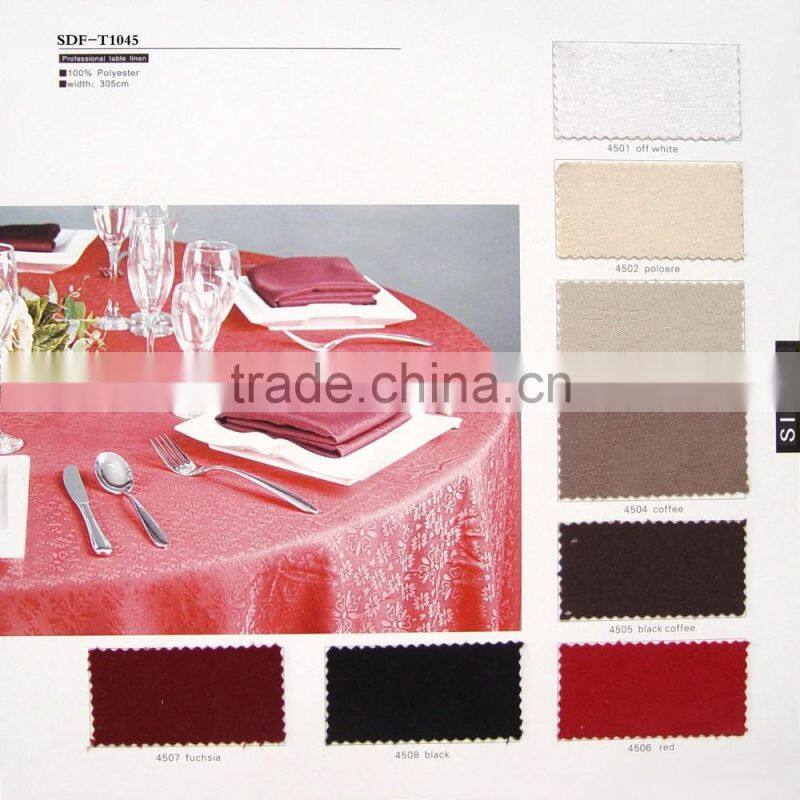Wholesale customized wedding Table Linens Polyester Jacquard grey cloth TableCloths party Table Covers