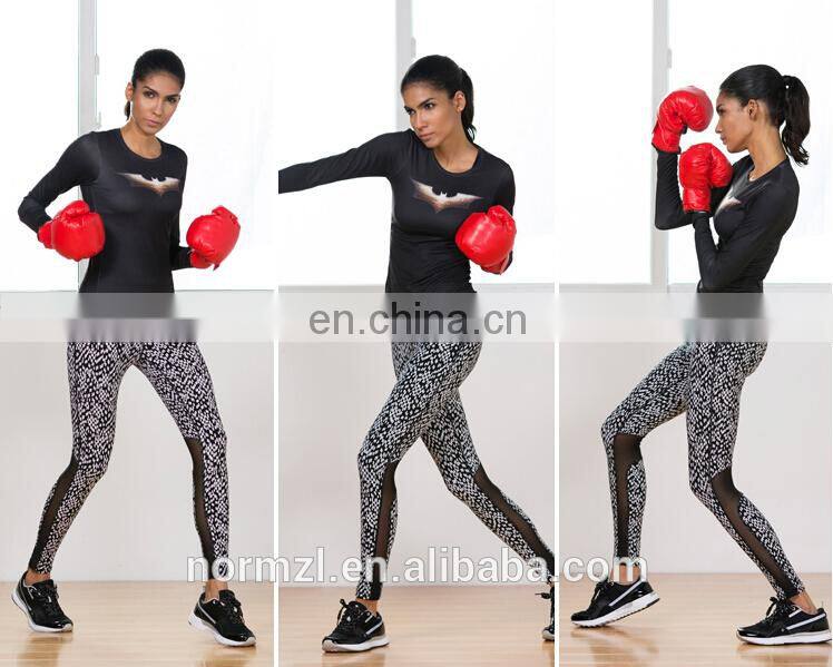 New style sports long sleeve top yoga gym tights, women running shirts