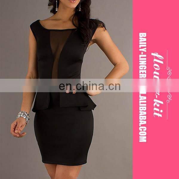 Mini Black Criss Cross Back Bowknot Pleated Dress