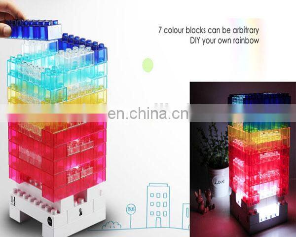 Glovion Creative 5V Safety DIY Toy Bricks Light Tetris light Building block Nightlight LED Light Constructible Desk Lamp