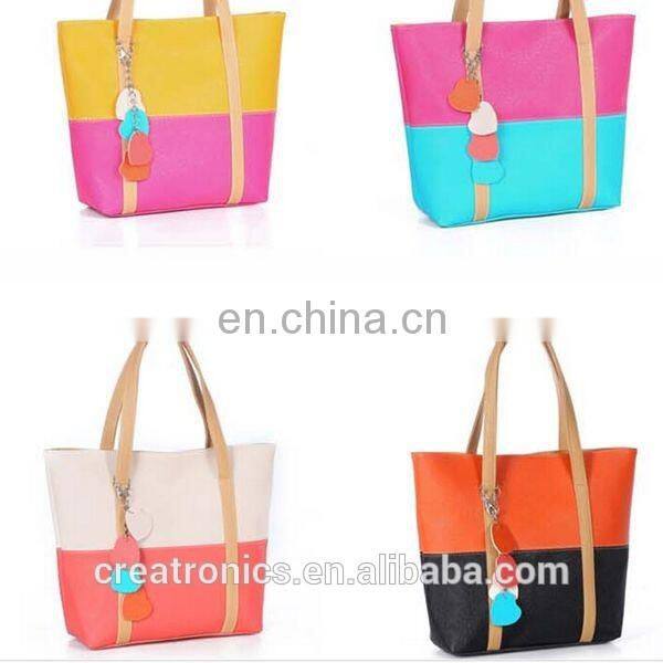 CR english amazon hot selling most popular ladies cheap bag high-capacity with fringe split joint pu leather beautiful hand bag