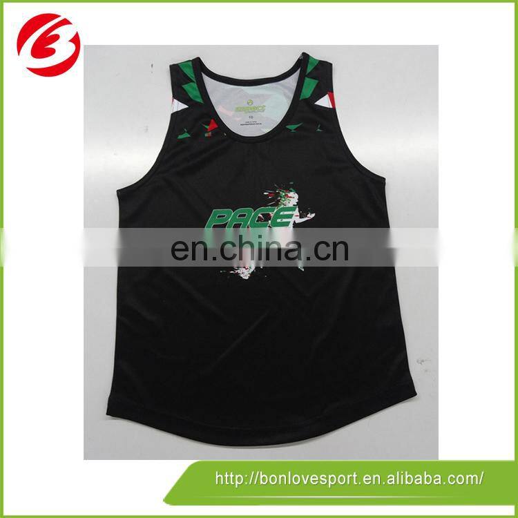 Custom sublimated running singlet for men
