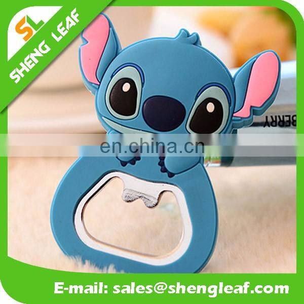 3d design promotinal gifts soft rubber bottle opener