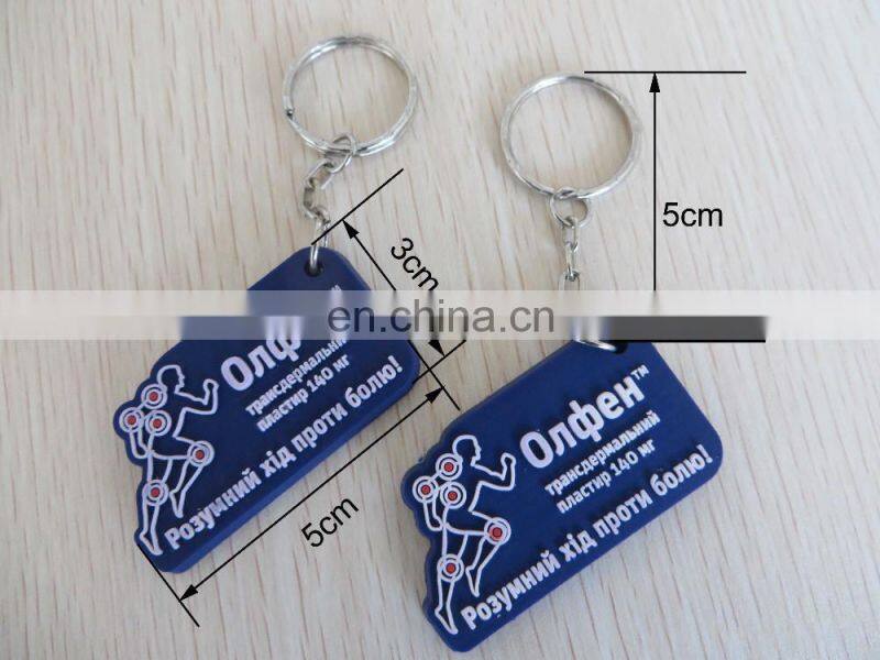 Customize design cheap mini silicone keychain key holder key ring with embossed logo