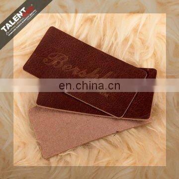 custom hot stamping brand name logo jeans leather label patch