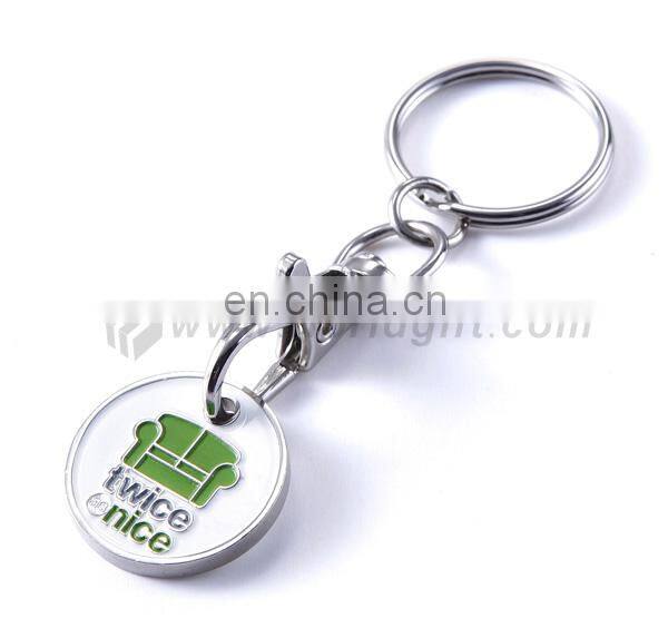 Hot sale shopping cart trolley token coin holder keychain