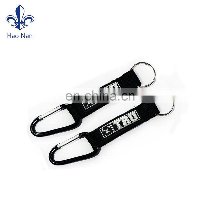 custom design metal carabiner with polyester