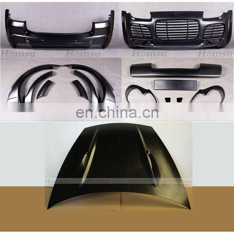 car parts auto spare pack earo kit fiber glass material TA style design body kit with hood and exhaust for cayenne 955 04-07