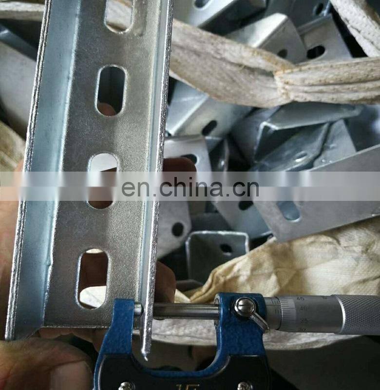 Galvanized non slotted / not perforated strut steel c channel