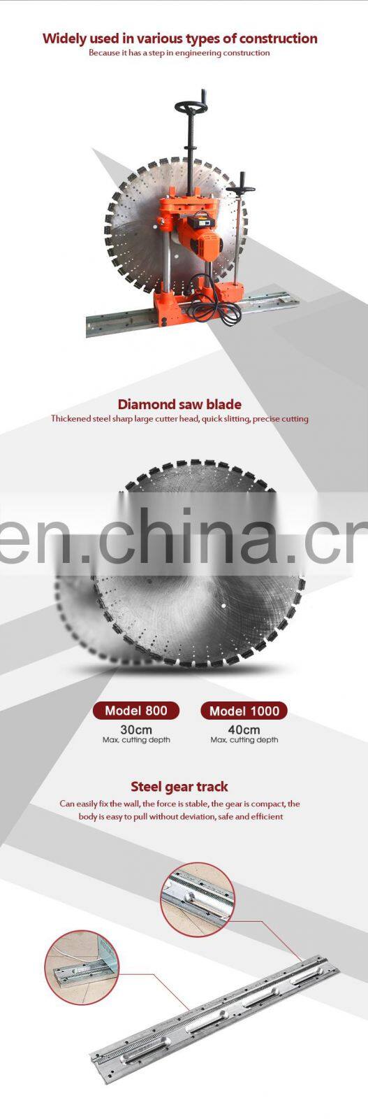 Manual electric 800mm 1000mm wall groove slot cutting machine price