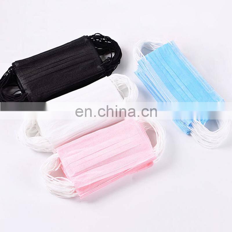 Manufacturer Disposable Face Shield Earloop Facemask Black Medical Facemask