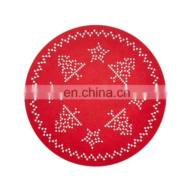 Felt die cut shapes table mat for decoration