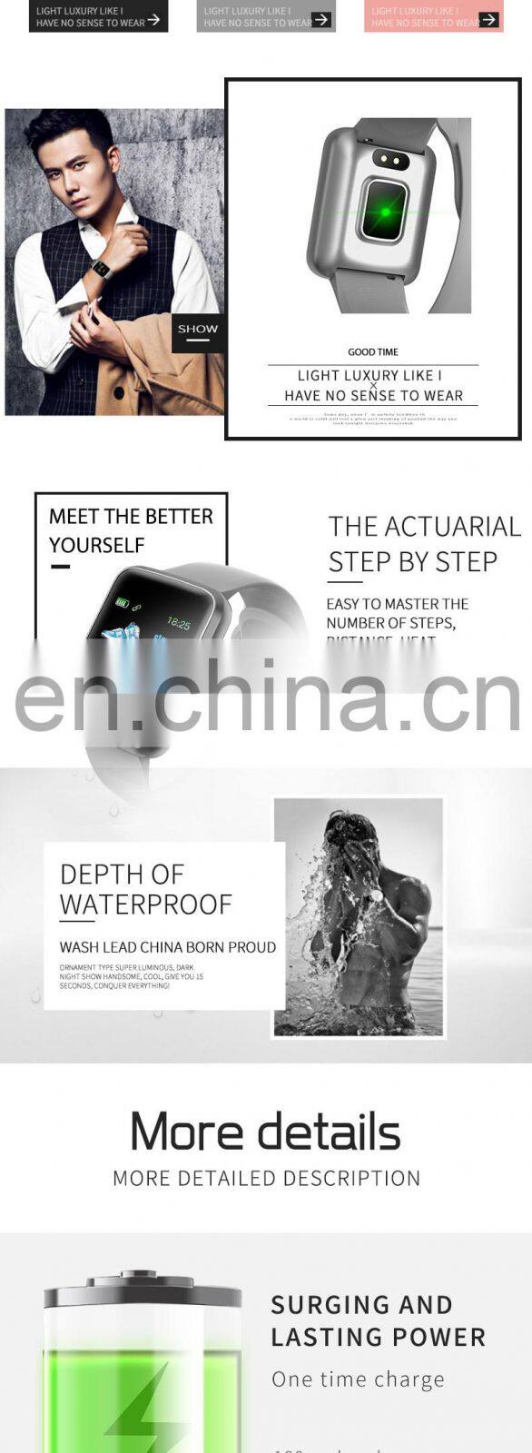 Original Smart Watch 2020 Shenzhen Sport Fitness Bracelet Wristband Water Proof Wholesale Touch Screen Best Android Watch Smart