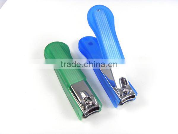 2014 new arrival stainless steel baby nail clipper plastic cover nail clipper