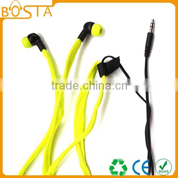 Shoestring best selling China wholesale fashion best design lanyard earphones