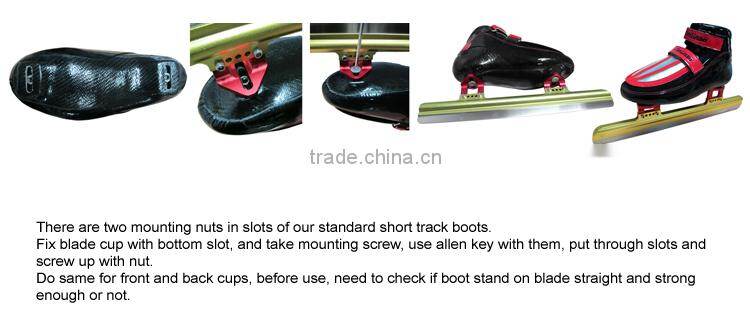 High quality short track ice skate, custom boot speed ice skate