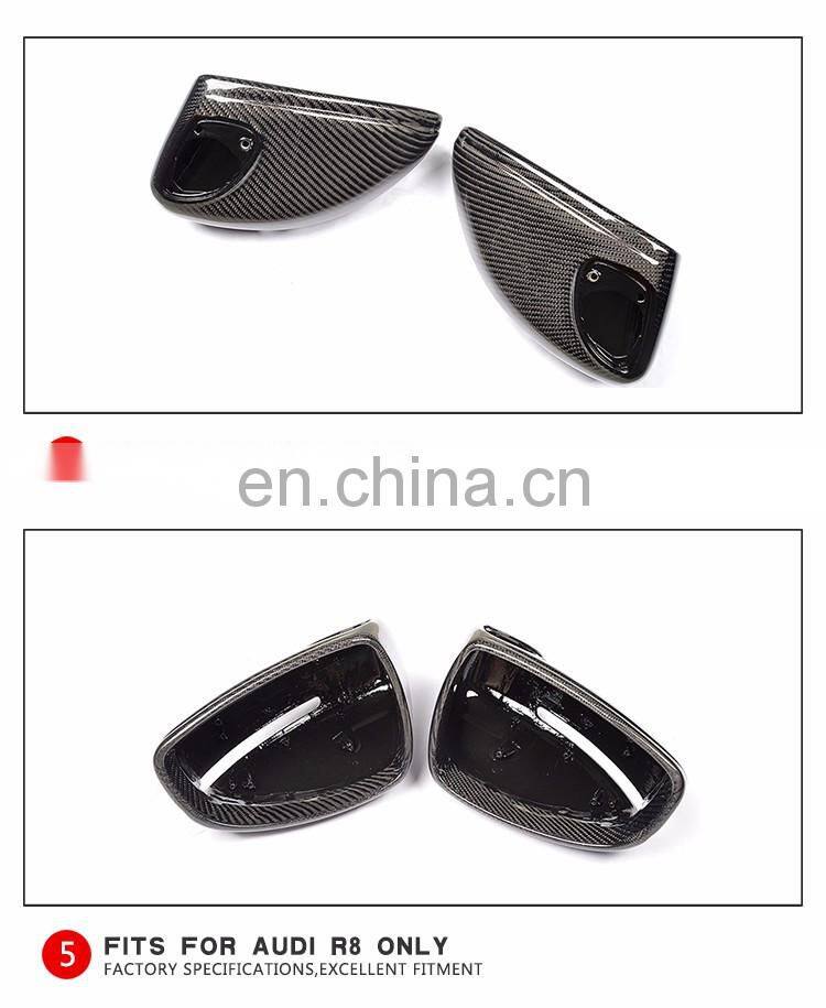 Carbon Fiber Side Car Wing Mirror Cover for Audi R8 Spyder Convertible Door Rear View Cover