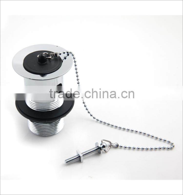 Basin Waste for Vanity Unit for Integral Overflow with Rubber Plug and Chain