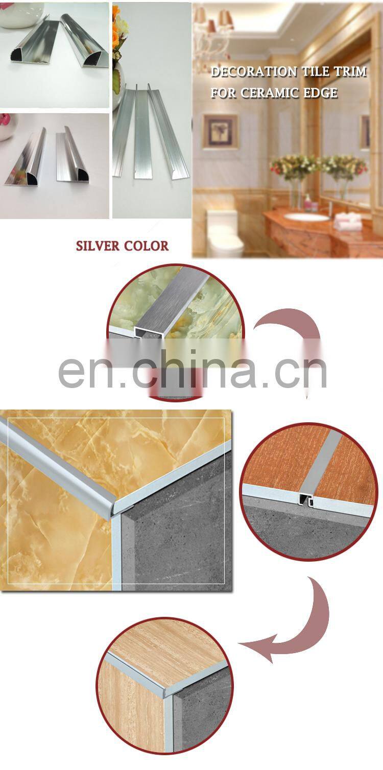 good quantity cheap price round edge aluminum or PVC tile trim