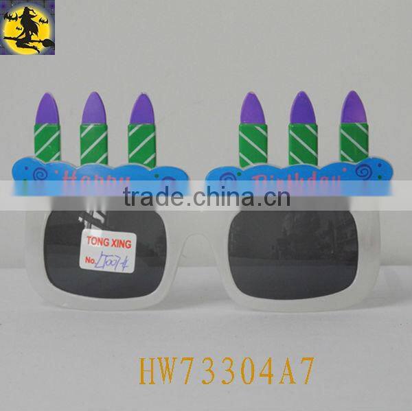 Fashion Funny Happy Birthday Cake Shaped Glasses