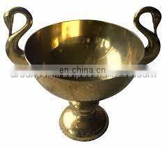 hammered aluminium flower pots