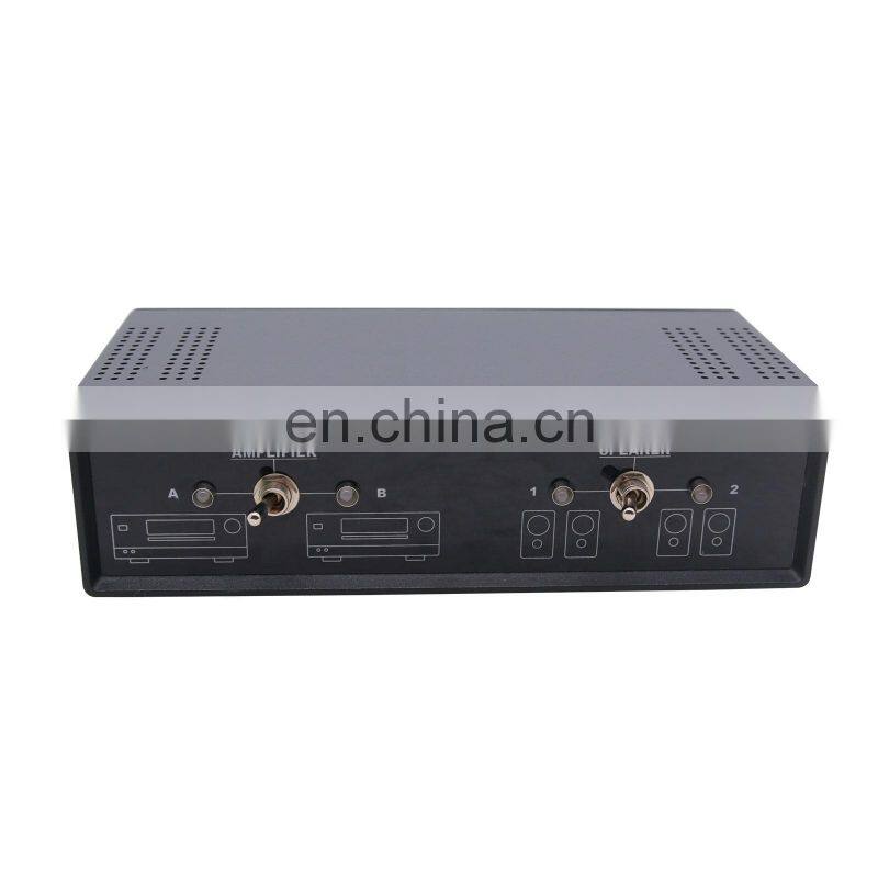 MC202 2 IN 2 OUT Network Amplifier Speaker Switcher Selector Audio Crossover