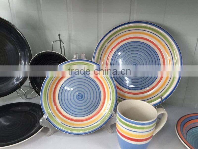 hand made ceramic dinner set,oriental dinner set,enamel dinner set